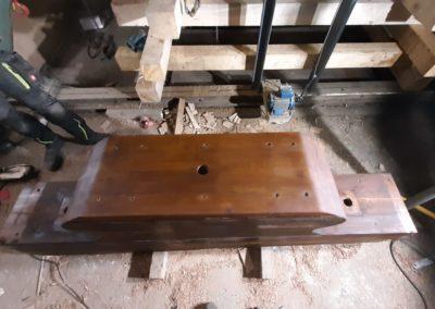 Restaurierung eines Holzjoches in der Glockenstube
